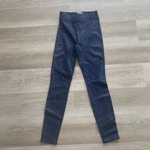 NWOT Rochelle High Rise Pull On Pant in Navy Coated L'AGENCE Legging Size Small